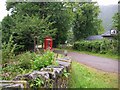 Telephone box by the old bridge at Kinlochmoidart