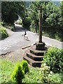 View from Porlock War Memorial  down into the town