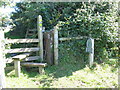 Stile on the Coastal Path where it enters National Trust land at Bryn Offa