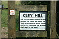 ST8344 : 2008 : Sign at the foot of Cley Hill by Maurice Pullin