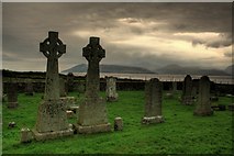 NR9157 : Graveyard, Kilbrannan Chapel by Steve Partridge