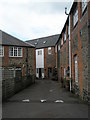 Mill converted into flats behind Porlock High Street