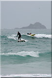 SW3526 : Surfers, Whitesand Bay by Jim Champion