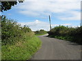 Approaching the junction with the Llangoed road