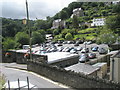 Looking from Castle Hill down into  Market Street Car Park