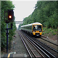 TQ4475 : Train approaching Falconwood Station, Eltham by Roger  D Kidd
