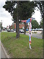 Sustrans cycle route marker in Station Road Didcot