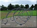 NS6063 : Cycle racks in Glasgow Green by Thomas Nugent