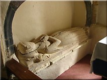 SN0204 : Stone effigy in Upton Castle chapel by Shaun Butler