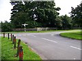 Road junction at Stichill Parish Church