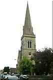ST9173 : St Paul's Church Spire - Malmesbury Road by Betty Longbottom