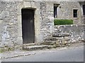 Door and mounting block, Manor House, Chicksgrove