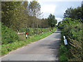 Country road heading east