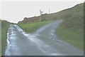 Entrance into the lane leading to Eglwys Llanfihangel-Din-Sylwy