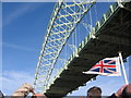 Runcorn Bridge from Manchester Ship Canal