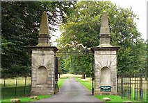 SK1648 : Gateway at Okeover Hall by Mick Lobb