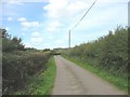 Minor road north from Cerrig Turn Crossroads