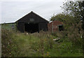 Ruined garage and workshops at Staynall