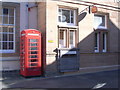 Telephone box outside Lerwick Post Office