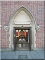 Archway over the west door at St Philip, Hawthorn Crescent