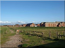 SD3145 : The North side of Rossall school by Steve  Fareham