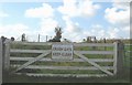 Emergency crash gate at the end of the road