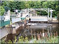 The weir above the power station on the River Clyde