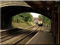 Train approaching Great Malvern Station