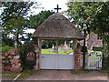 Pinhoe church gate and graveyard