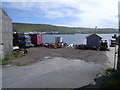 Yard at shore of Blacks Ness, Scalloway