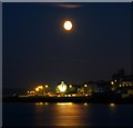 Harvest moon over Bangor