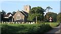 Lane passing the open site of Offton church