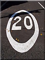 20mph road marking, Bellemoor Road