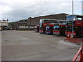 Hounslow bus garage, buses waiting for their next turn of duty