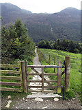 NY1716 : Footpath to Buttermere Shoreline by Andy Beecroft