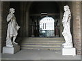 TQ3280 : Statues by the rear entrance to Fishmongers' Hall by Basher Eyre