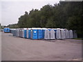Portable toilets in Elliott Loohire depot