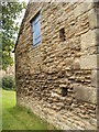 Eroded barn wall