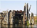 Old pier on the river near Penarth