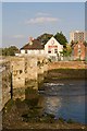 Looking across Red Bridge to The Anchor pub