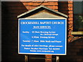 Crockenhill Baptist church notice board