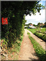 Access track doubling as public footpath