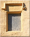 Wall plaque Harpers Almshouses, Chamberlain Street - Wells