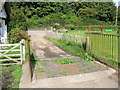 Cattle grid keeping cattle in Fredville Park