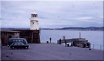 NS3031 : Lighthouse at the end of Troon pier by Sarah Charlesworth