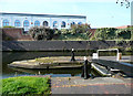 SP0788 : Top gate, Lock No 15, Birmingham and Fazeley Canal by Roger  D Kidd