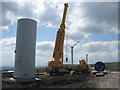 SD8218 : Turbine Tower No 23 under construction in June 2008 by Paul Anderson