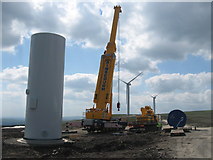SD8218 : Turbine Tower No 23 under construction in June 2008 by Paul Anderson