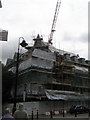 Scaffolding clad building in Grosvenor Street