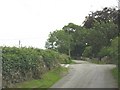 The mouth of the Bodwrog road opposite Bryn Ala